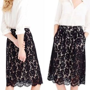 JCrew Lace Midi Skirt